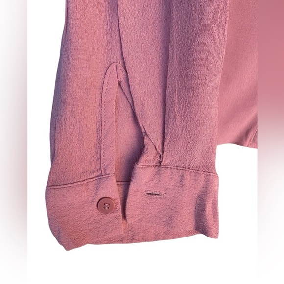 Topshop women’s longsleeve pink lightweight top front pocket size 2 preloved - Picture 3 of 6
